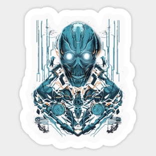 Artificial Intelligence AI Singularity Cyborg Robot Sticker